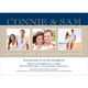 Navy Blissful Love Engagement Invitations Image 3 of 5